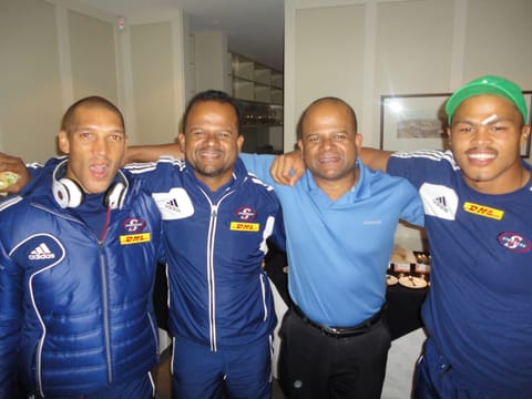 HealthPLUS staff with Stormers rugby colleagues